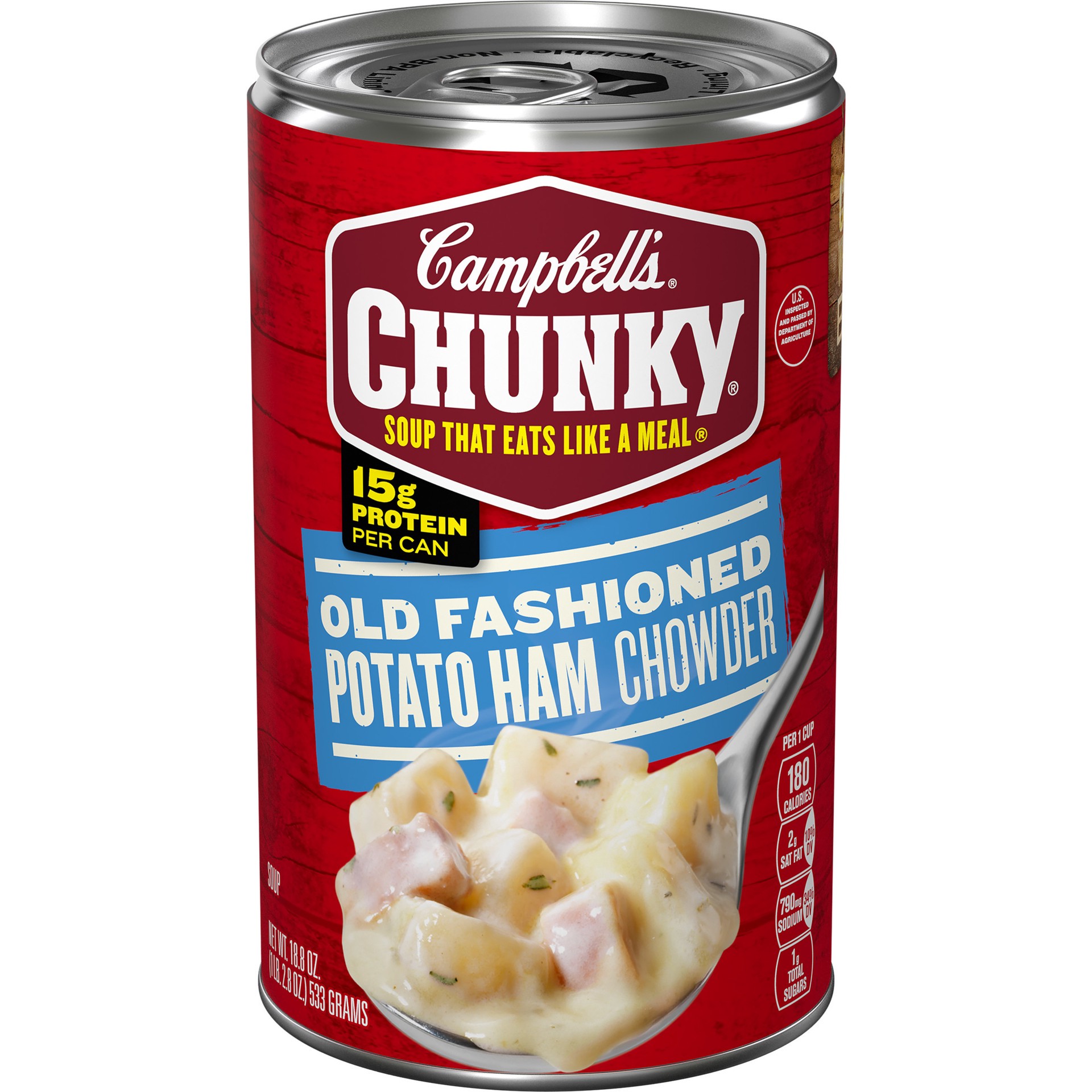 slide 1 of 5, Campbell's Chunky Old Fashioned Potato Ham Chowder, 18.8 oz