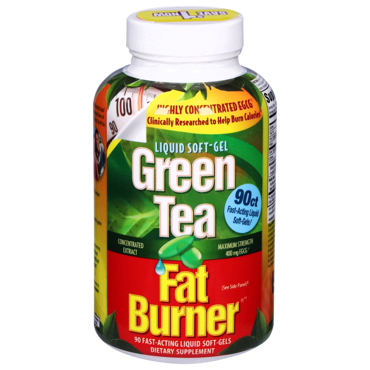 slide 1 of 9, Fat Burner Liquid Soft-Gels Maximum Strength Green Tea 90 Soft-Gels, 90 ct