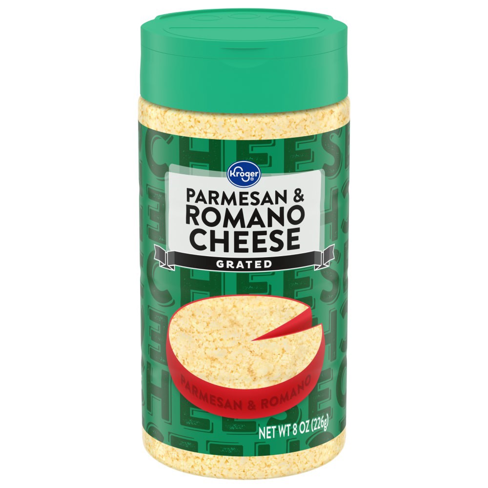 slide 2 of 3, Kroger 100% Grated Parmesan Romano Cheese, 8 oz