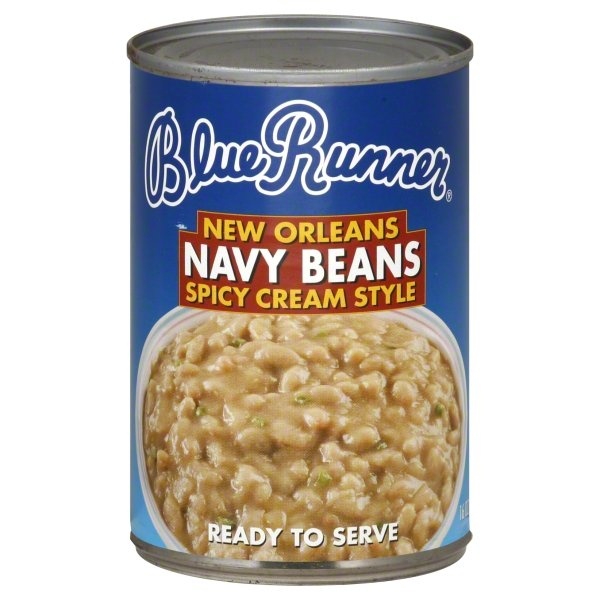 slide 1 of 2, Blue Runner Navy Beans, New Orleans Spicy Cream Style, 16 oz