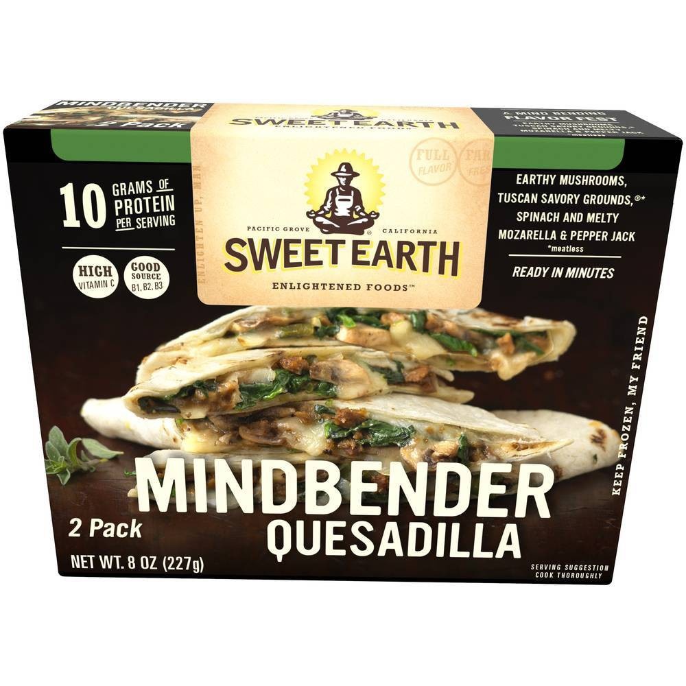 slide 1 of 1, SWEET EARTH NATURAL FOODS Sweet Earth Mindbender Frozen Quesadilla, 8 oz