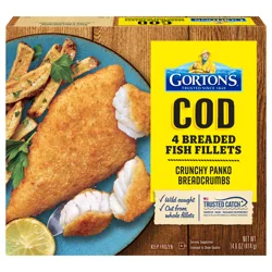 Gorton's Breaded Cod Fish Fillets 4 ea