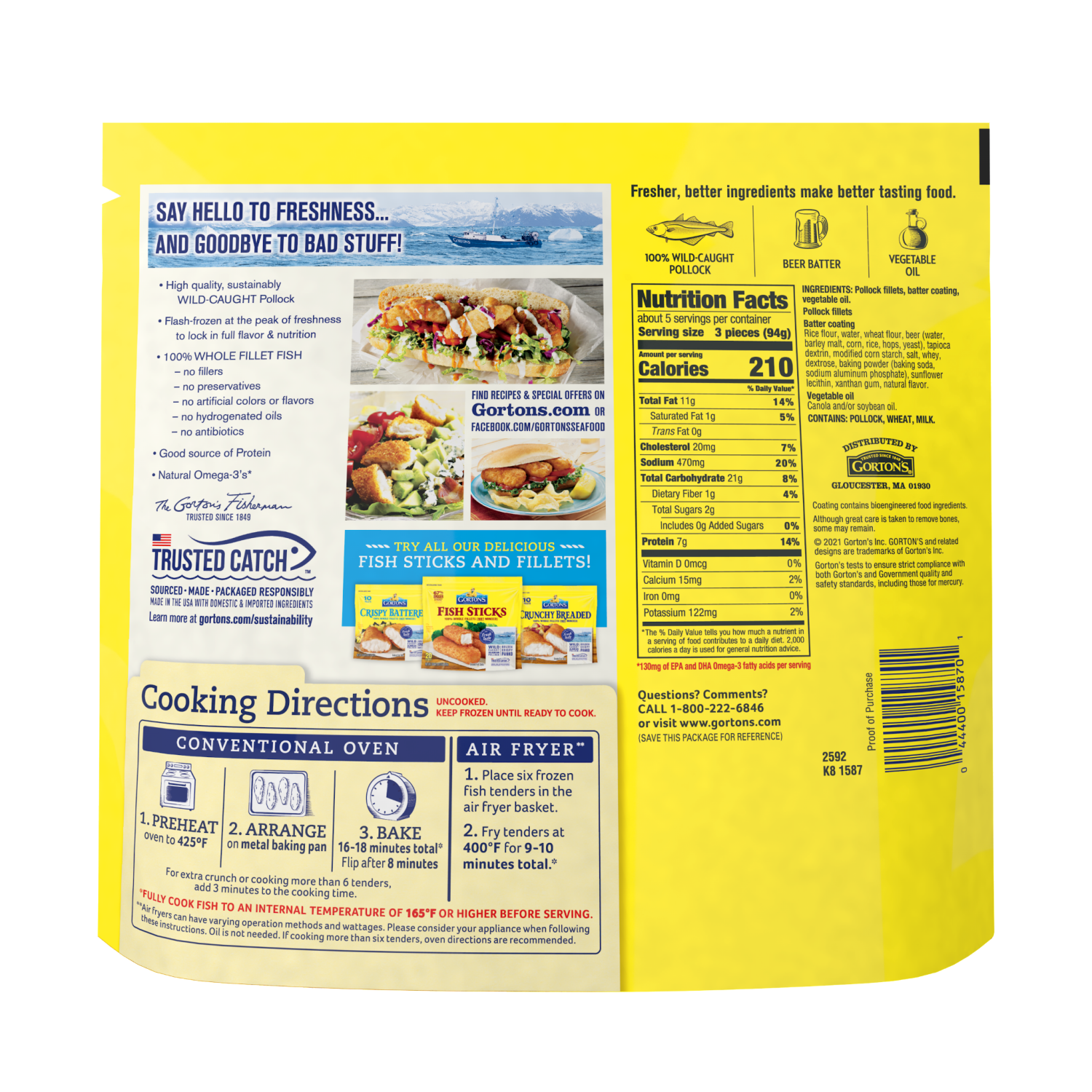 slide 4 of 7, Gorton's Fish Tenders 17.3 oz, 17.3 oz