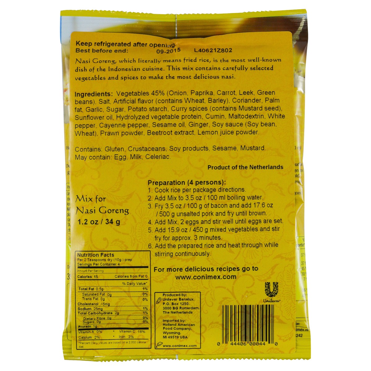 slide 2 of 2, Conimex Mix for Nasi Goreng, 1.8 oz