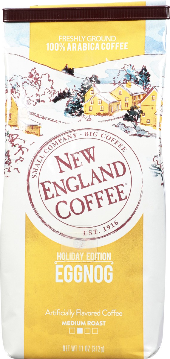 slide 7 of 13, New England Coffee Medium Roast Ground 100% Arabica Eggnog Coffee 11 oz, 11 oz