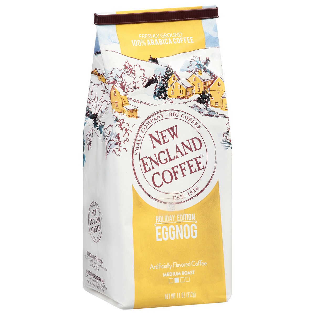 slide 13 of 13, New England Coffee Medium Roast Ground 100% Arabica Eggnog Coffee 11 oz, 11 oz