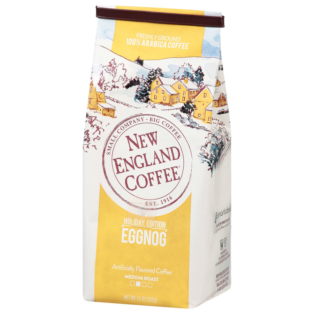 slide 10 of 13, New England Coffee Medium Roast Ground 100% Arabica Eggnog Coffee 11 oz, 11 oz