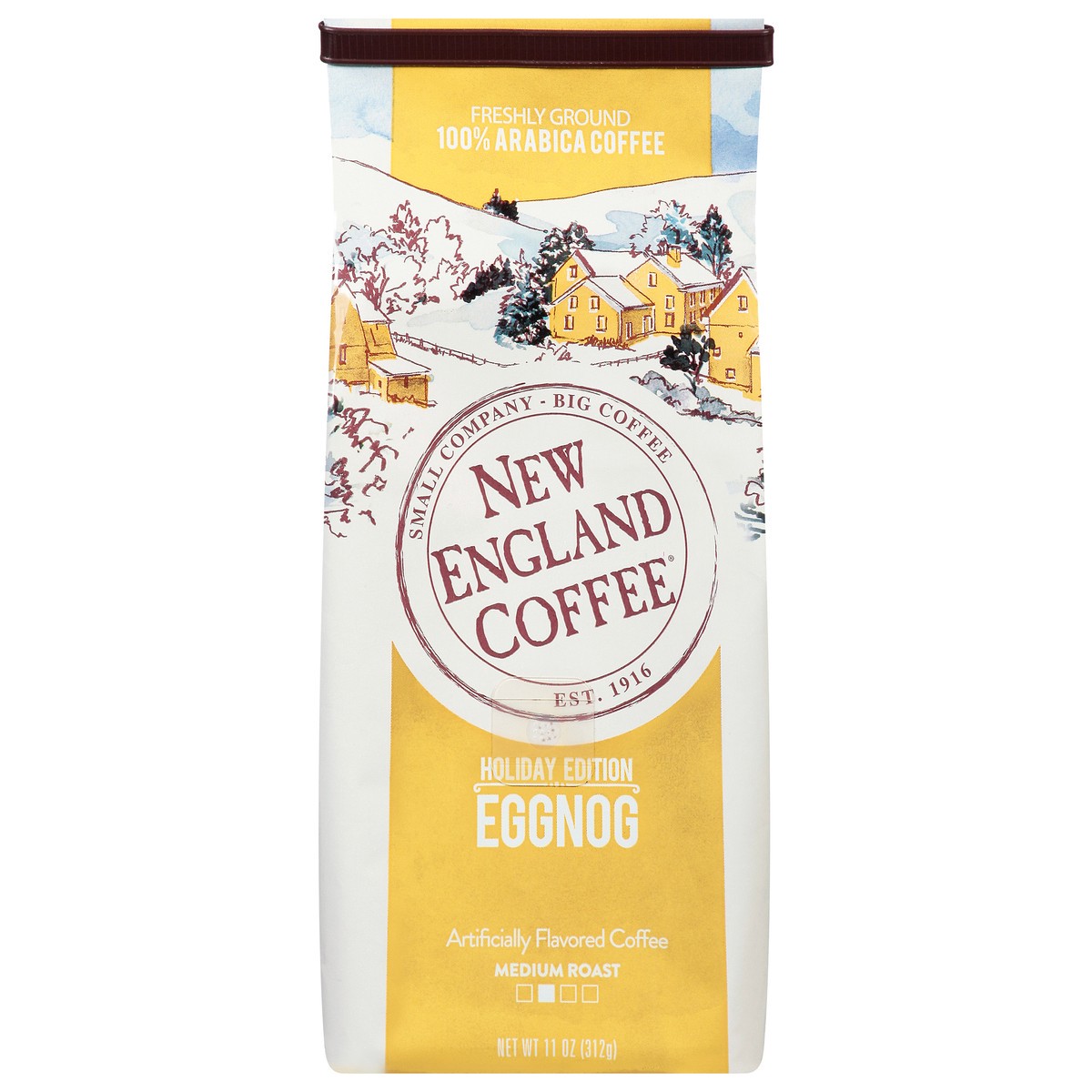 slide 4 of 13, New England Coffee Medium Roast Ground 100% Arabica Eggnog Coffee 11 oz, 11 oz