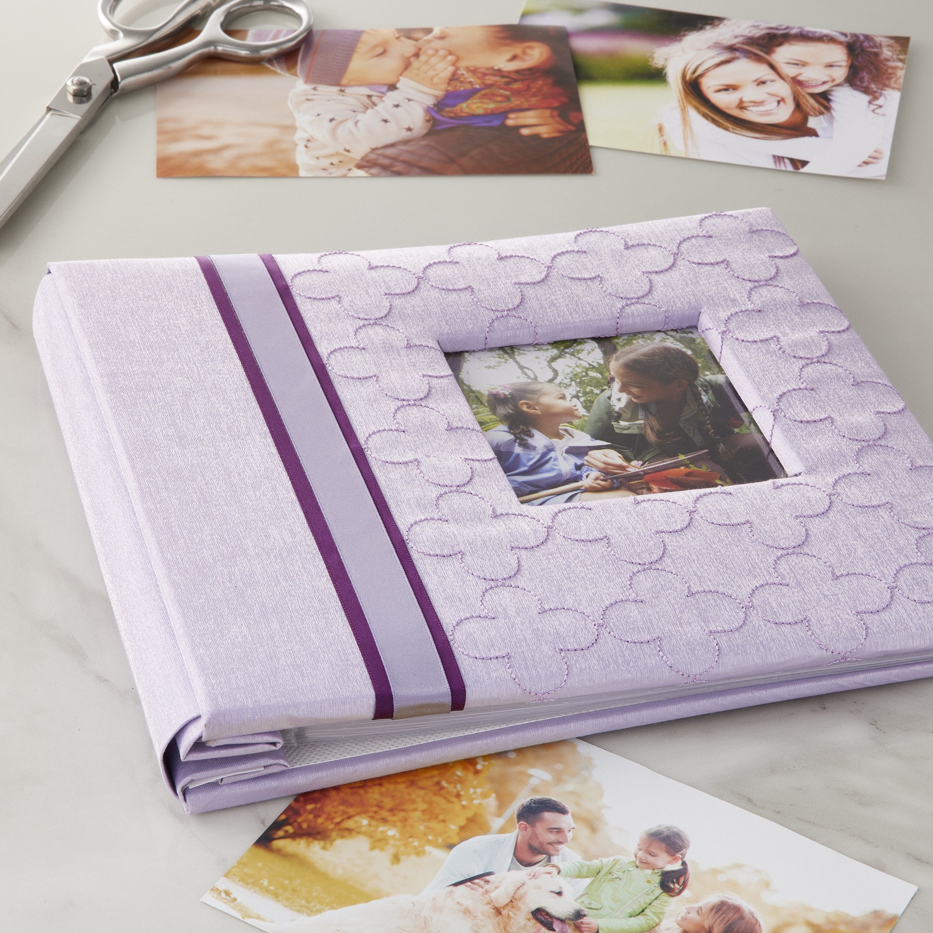 slide 3 of 4, Lavender Cloud Scrapbook Album By Recollections, 8 in x 8 in