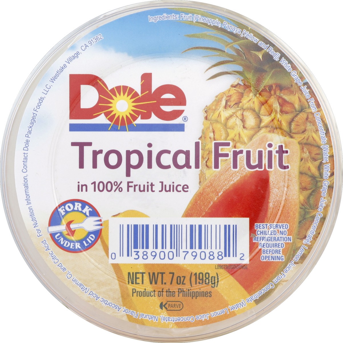 slide 2 of 3, Dole Tropical Fruit Bowl, 7 oz