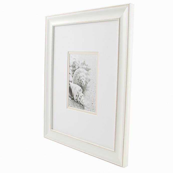 slide 2 of 3, Real Simple Portrait Wall Frame - Distressed White, 5 in x 7 in