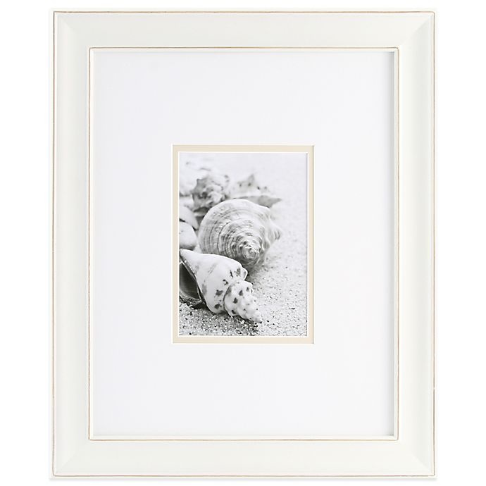 slide 1 of 3, Real Simple Portrait Wall Frame - Distressed White, 5 in x 7 in