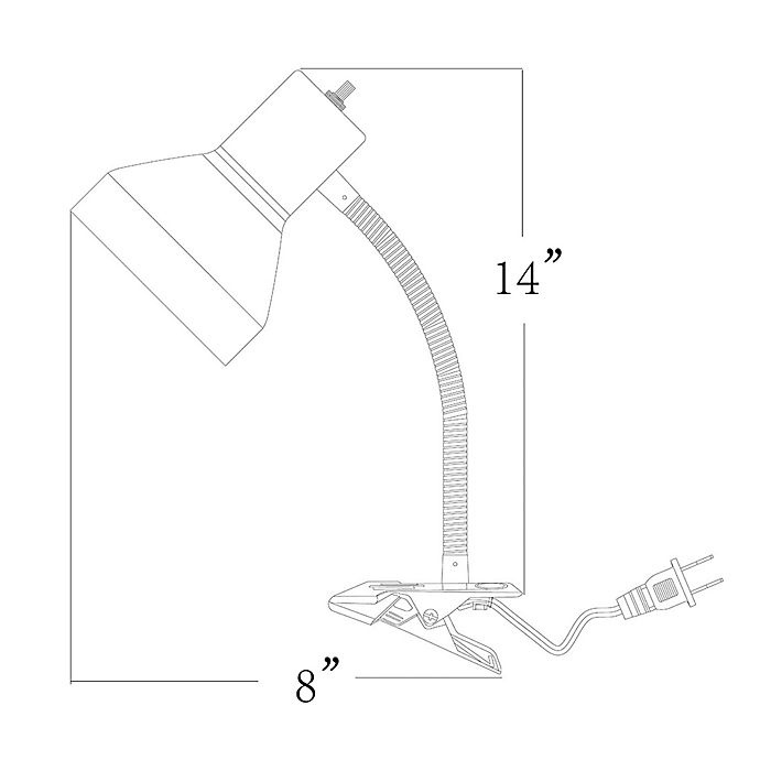 slide 2 of 4, Equip Your Space Modern Metal Clip Lamp - Matte Black, 1 ct