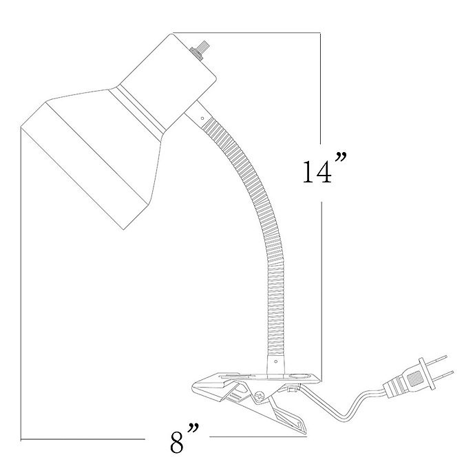 slide 2 of 2, Equip Your Space Modern Metal Clip Lamp - Matte Black, 1 ct