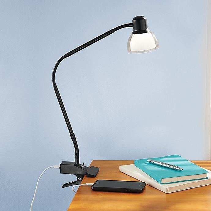 slide 3 of 7, Studio 3B Functional LED Clip Lamp - Matte Black, 1 ct