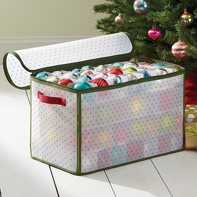slide 2 of 2, Real Simple Holiday Ornament Storage Box, 112 ct
