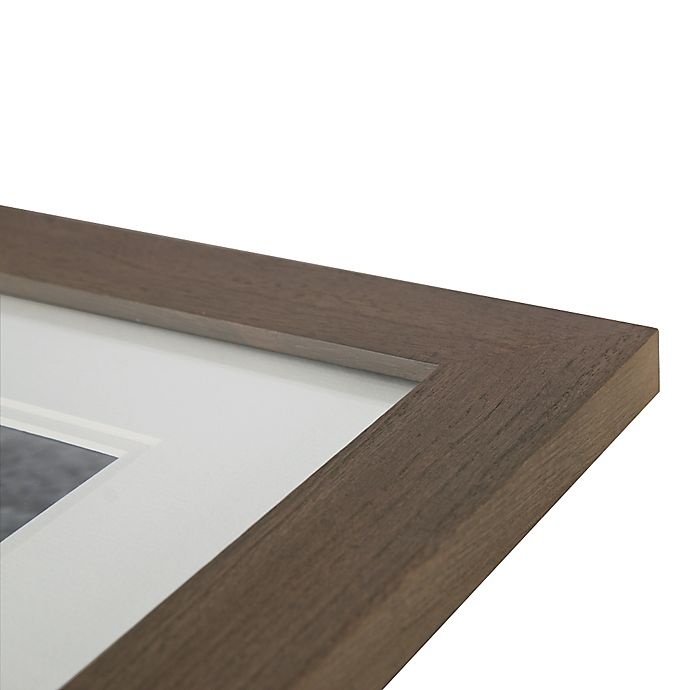 slide 3 of 3, Real Simple Wood Portrait Frame - Natural with Off-White Double Mat, 8 in x 8 in