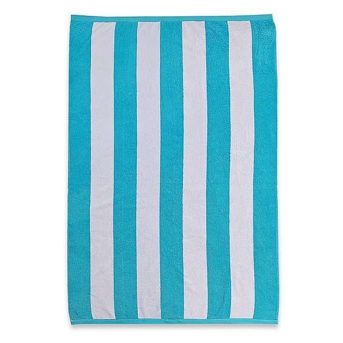 slide 1 of 1, Wamsutta Heavyweight Resort Stripe Beach Towel - Aqua, 1 ct