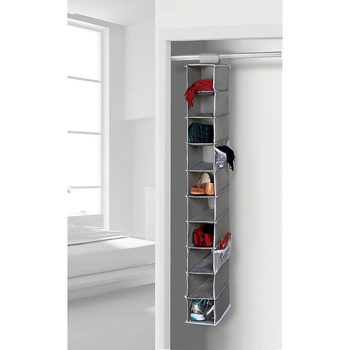 slide 2 of 2, Studio 3B 10-Shelf Hanging Shoe Organizer - Grey, 1 ct