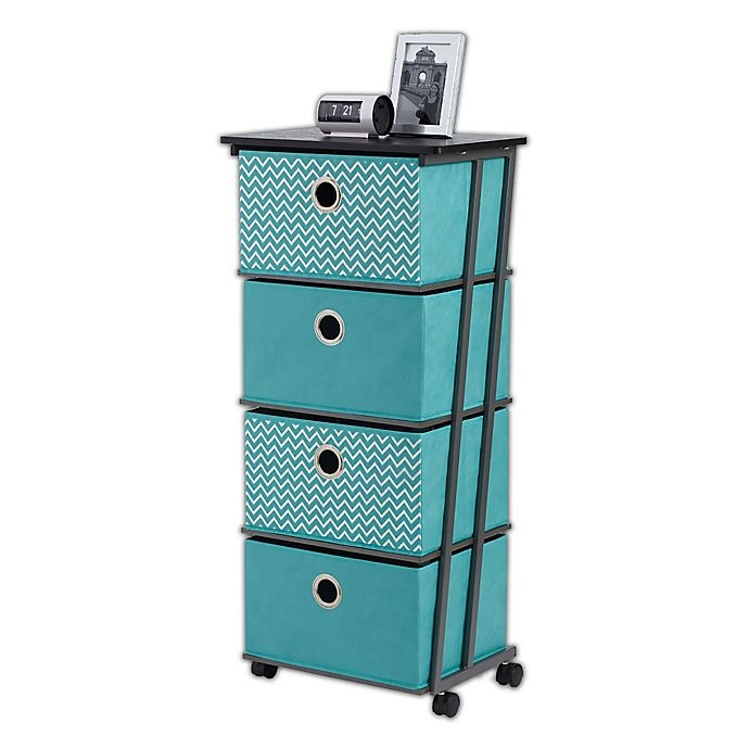 slide 2 of 2, Studio 3B 4-Drawer Storage Cart - Aqua, 1 ct