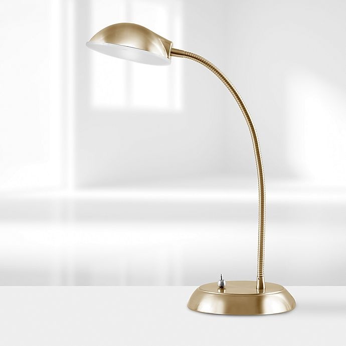 slide 2 of 2, Studio 3B LED Desk Lamp - Antique Brass, 1 ct