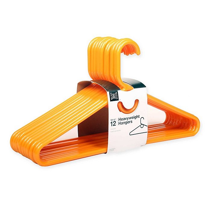 slide 1 of 1, SALT Heavyweight Hangers - Orange, 12 ct