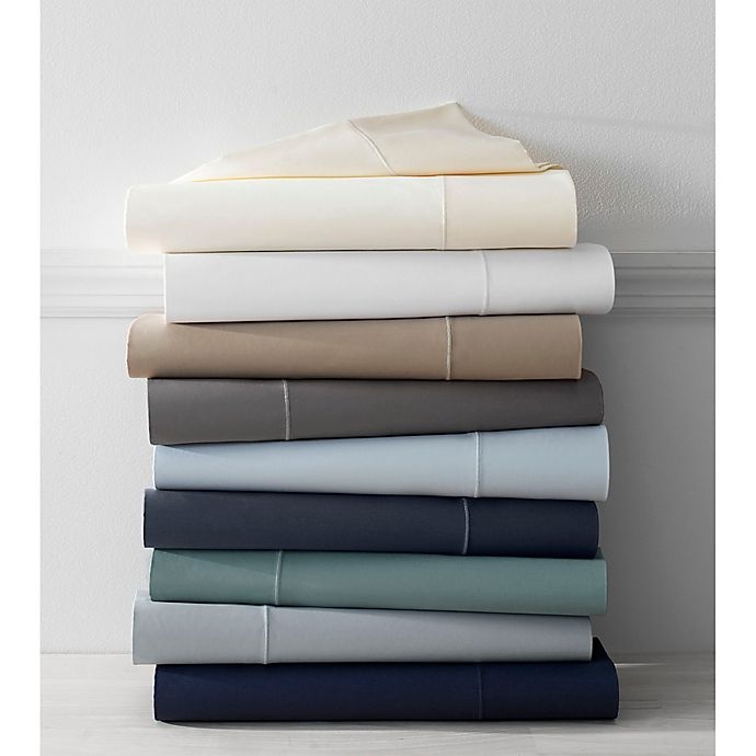 slide 7 of 9, Wamsutta Pima500-Thread-Count King Sheet Set - Navy, 1 ct