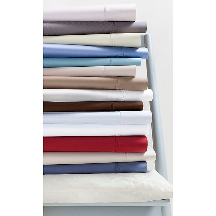 slide 5 of 5, Wamsutta PimaCott Solid 625-Thread-Count King Sheet Set - Clay, 1 ct