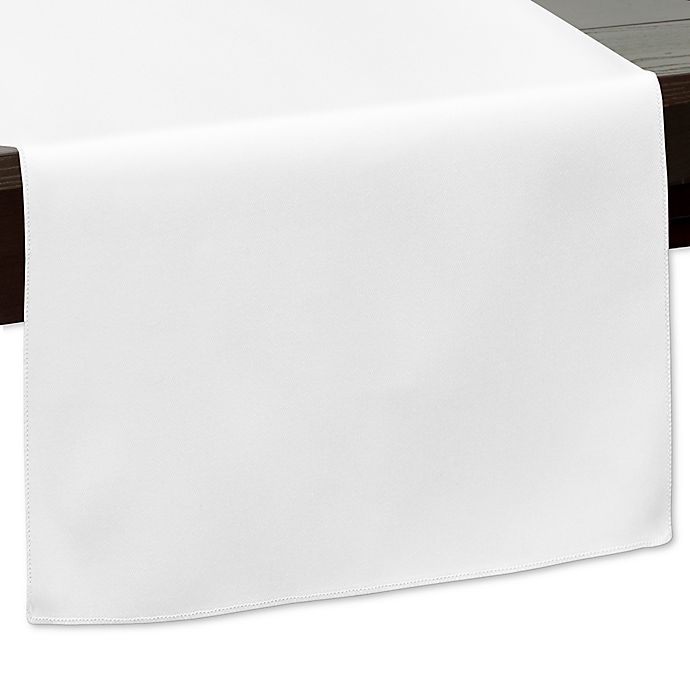slide 1 of 1, Ultimate Textile 120-Inch Indoor/Outdoor Twill Table Runner - White, 1 ct