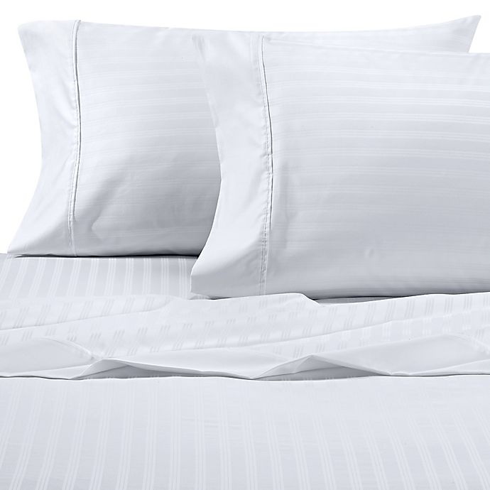 slide 1 of 5, Wamsutta Dream Zone PimaCott Stripe 625-Thread-Count Standard Pillowcase Set - White, 1 ct