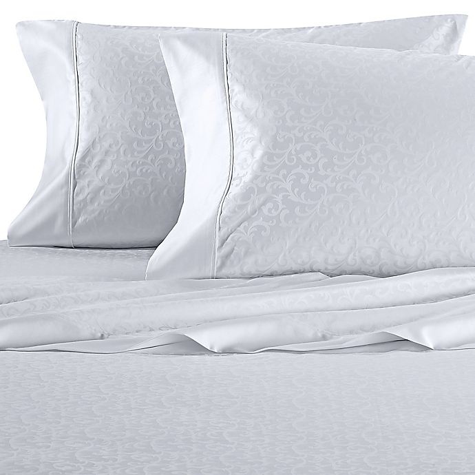slide 1 of 5, Wamsutta Dream Zone PimaCott Scroll 625-Thread-Count Standard Pillowcase Set - White, 1 ct