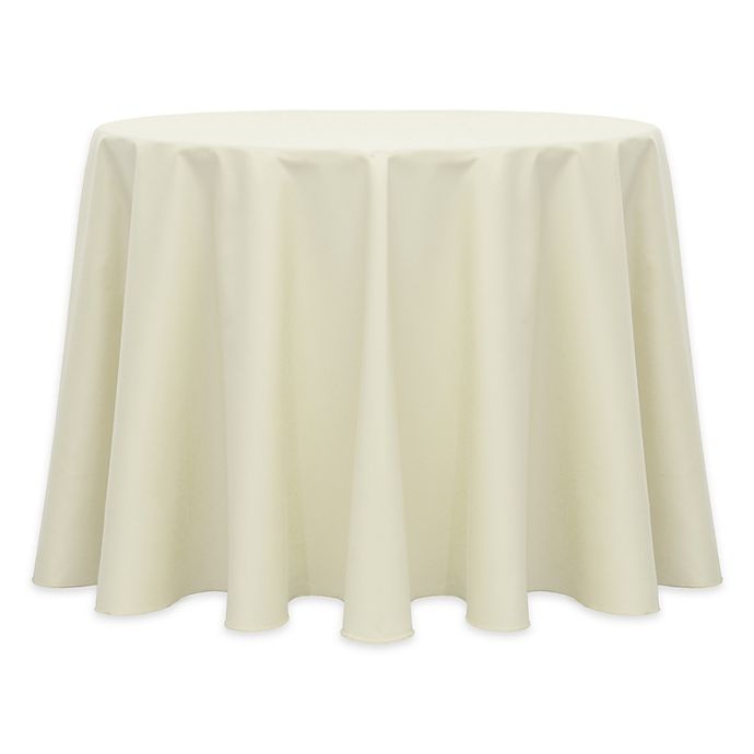 slide 1 of 1, Ultimate Textile 90-Inch Round Indoor/Outdoor Twill Tablecloth - Ivory, 1 ct