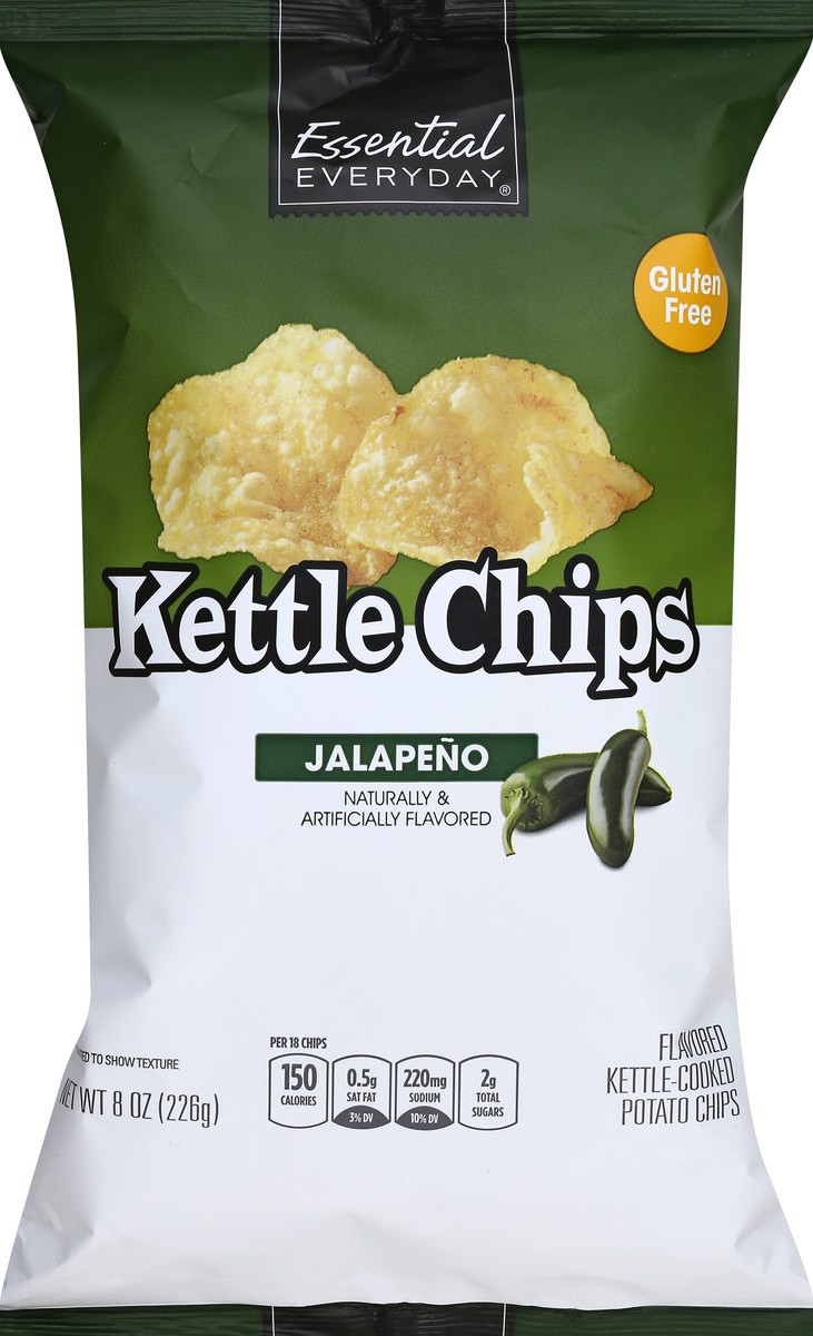 slide 5 of 6, Essential Everyday Kettle Chips, Jalapeno, 8 oz