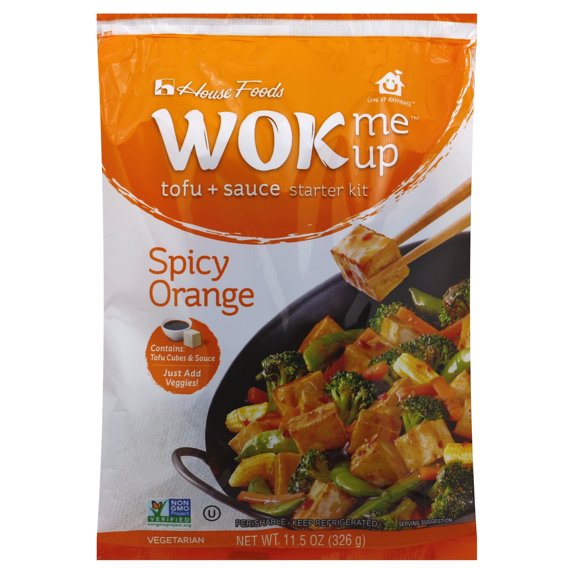 slide 1 of 2, House Foods Wok Me Up- Spicey Orange Tofu, 11.5 oz