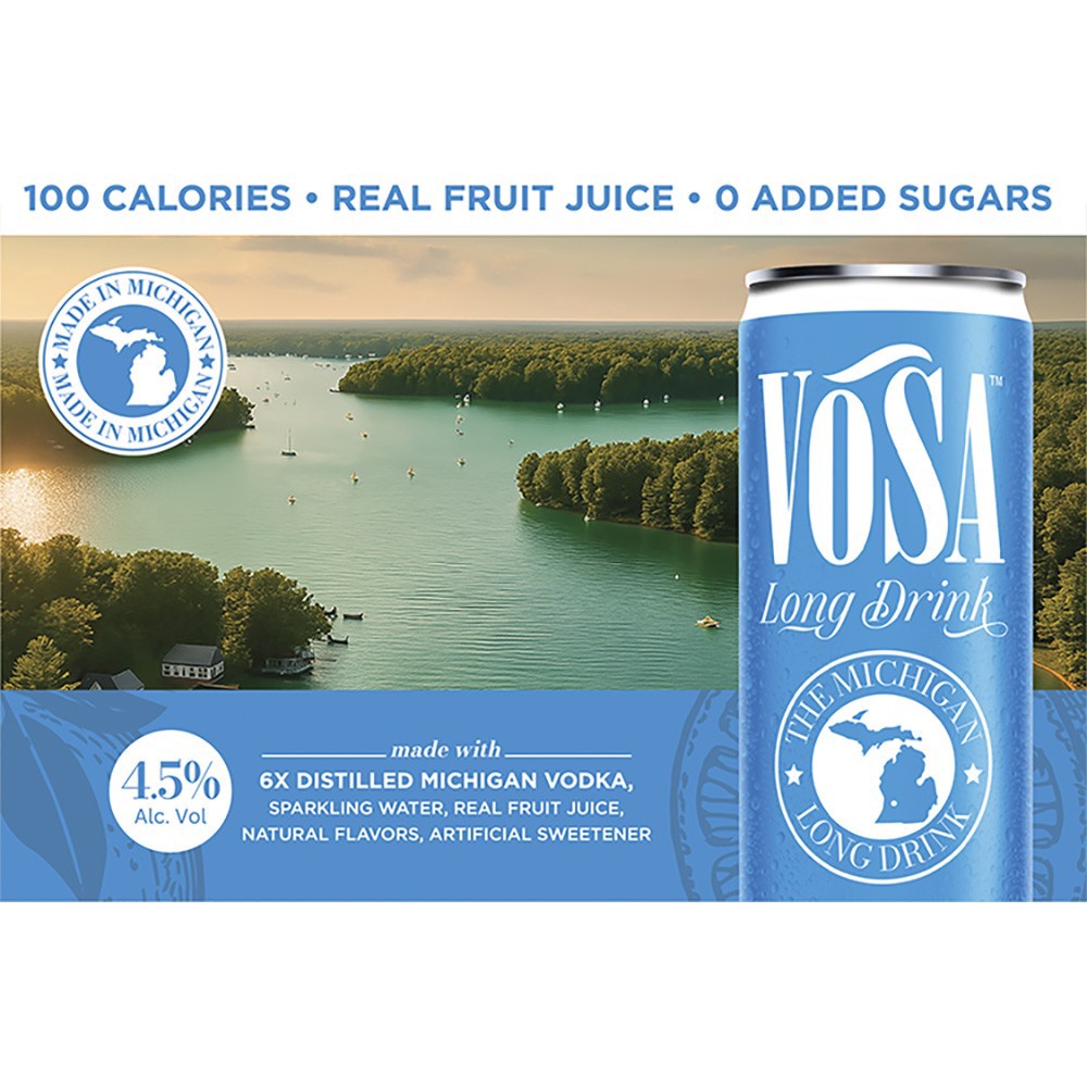 slide 1 of 1, Vosa The Michigan Long Drink, 8 ct; 12 oz