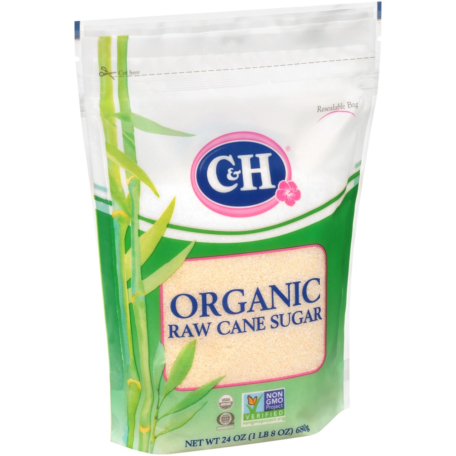 slide 3 of 8, C&H Pure Cane Sugar Organic, 24 oz