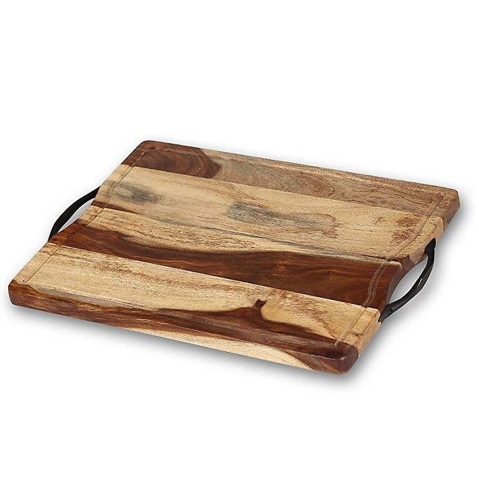slide 2 of 3, Real Simple Sheesham Wood Cutting/Serving Board, 1 ct