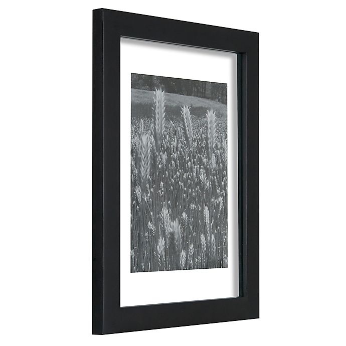 slide 4 of 5, Real Simple Black Wood Float Wall Frame for Photo, 11 in x 14 in
