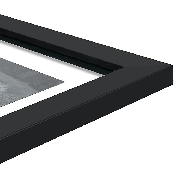slide 5 of 5, Real Simple Black Wood Float Wall Frame for Photo, 11 in x 14 in