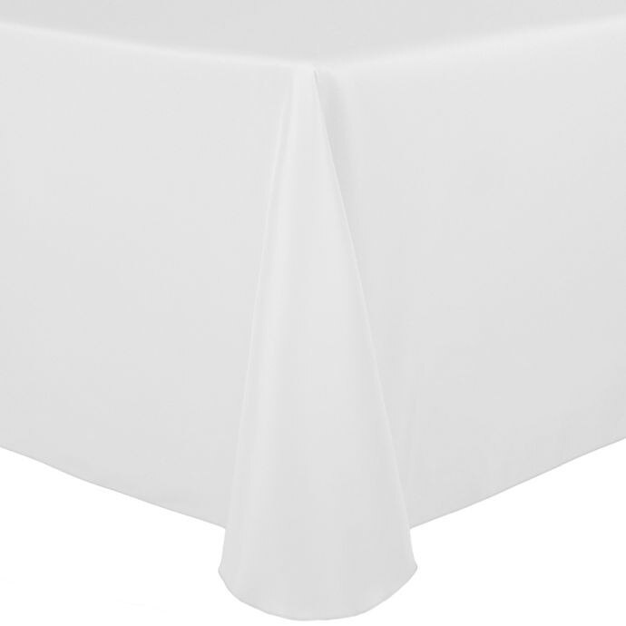 slide 1 of 1, Ultimate Textile Basic Polyester Oblong Tablecloth - White, 90 in x 156 in