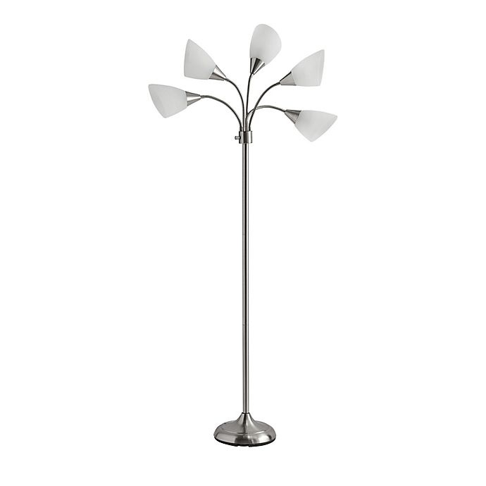 slide 2 of 2, Studio 3B 5-Light Floor Lamp - Brushed Steel, 1 ct