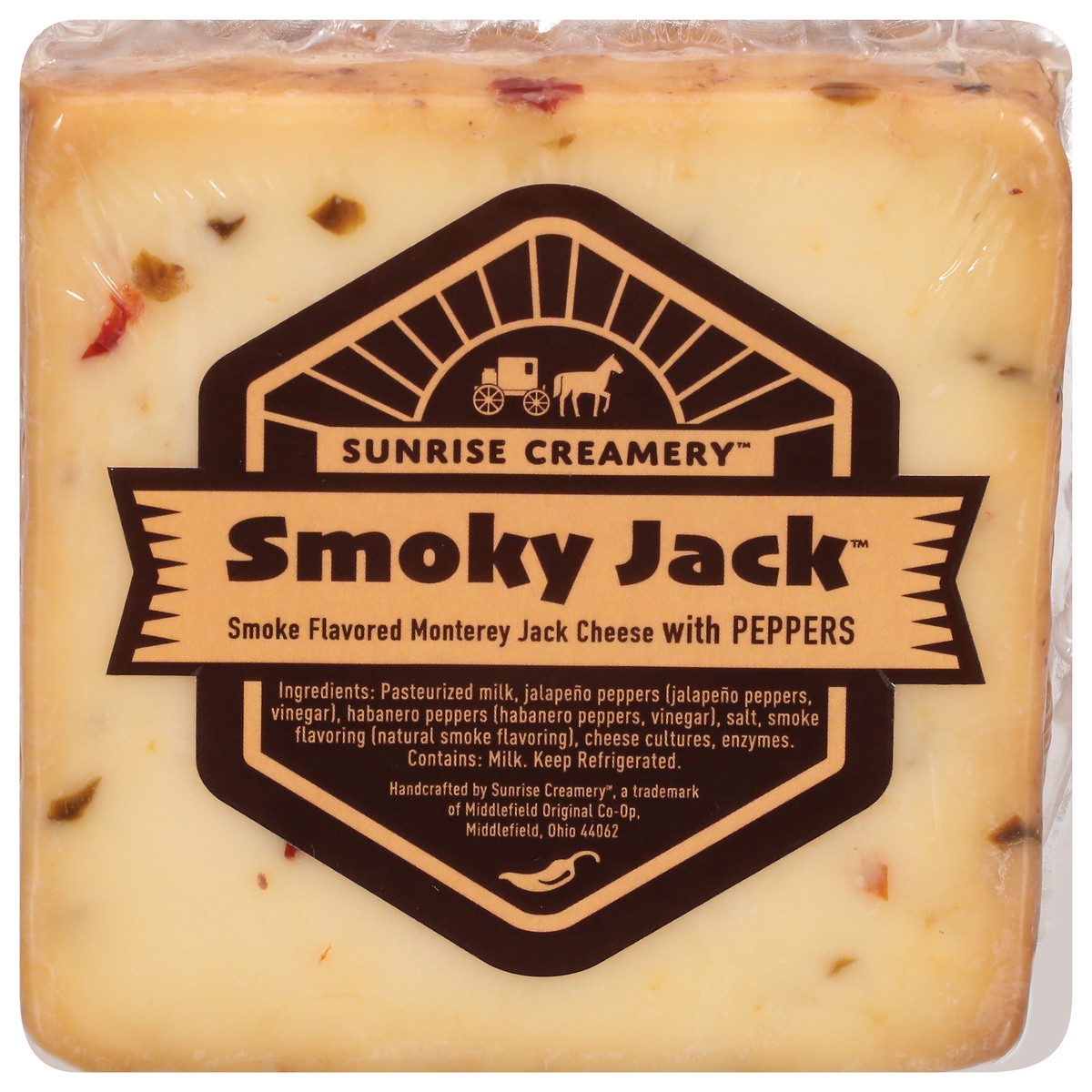 slide 6 of 13, Cheese - Sunrise Creamery Smokey Jack W/Peppers Ew, 6 oz