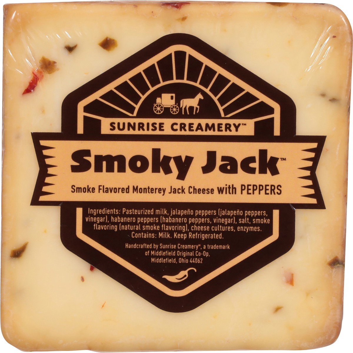 slide 13 of 13, Cheese - Sunrise Creamery Smokey Jack W/Peppers Ew, 6 oz