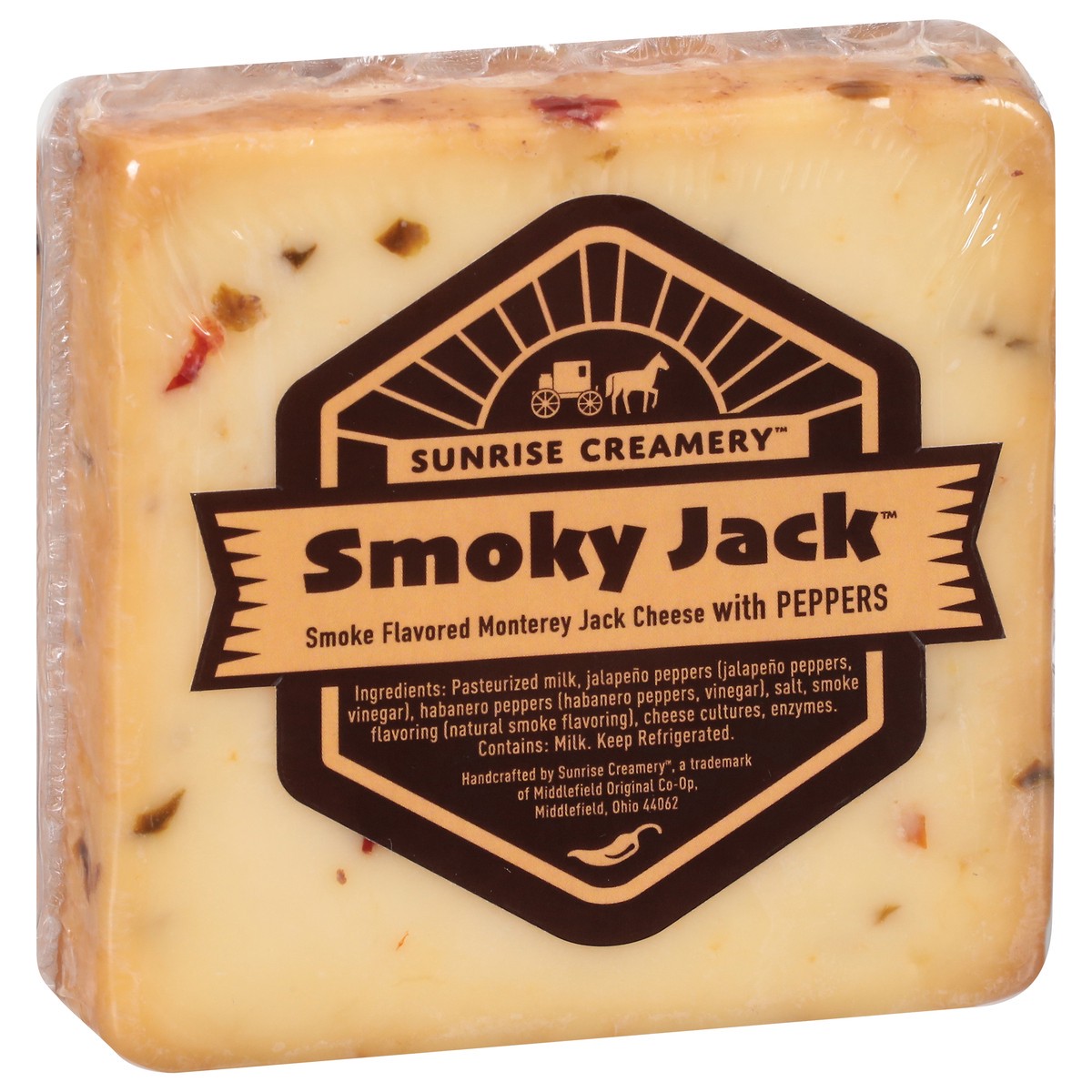 slide 7 of 13, Cheese - Sunrise Creamery Smokey Jack W/Peppers Ew, 6 oz