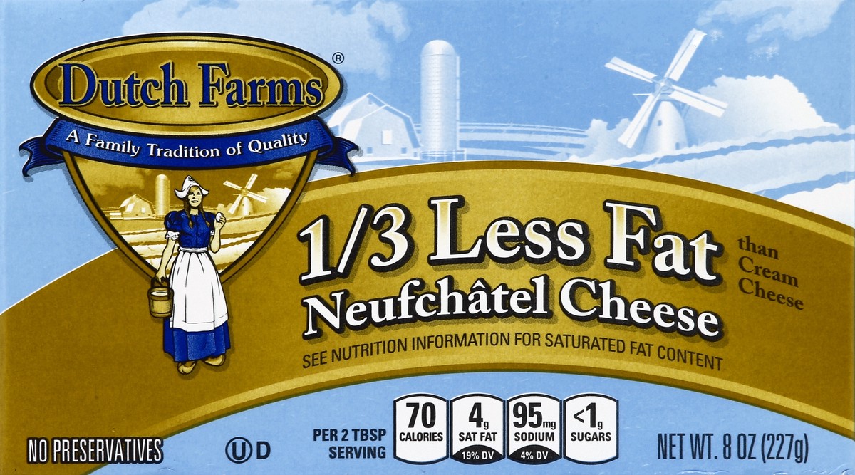 slide 4 of 4, Dutch Farms Lite Cream Cheese Bar, 8 oz