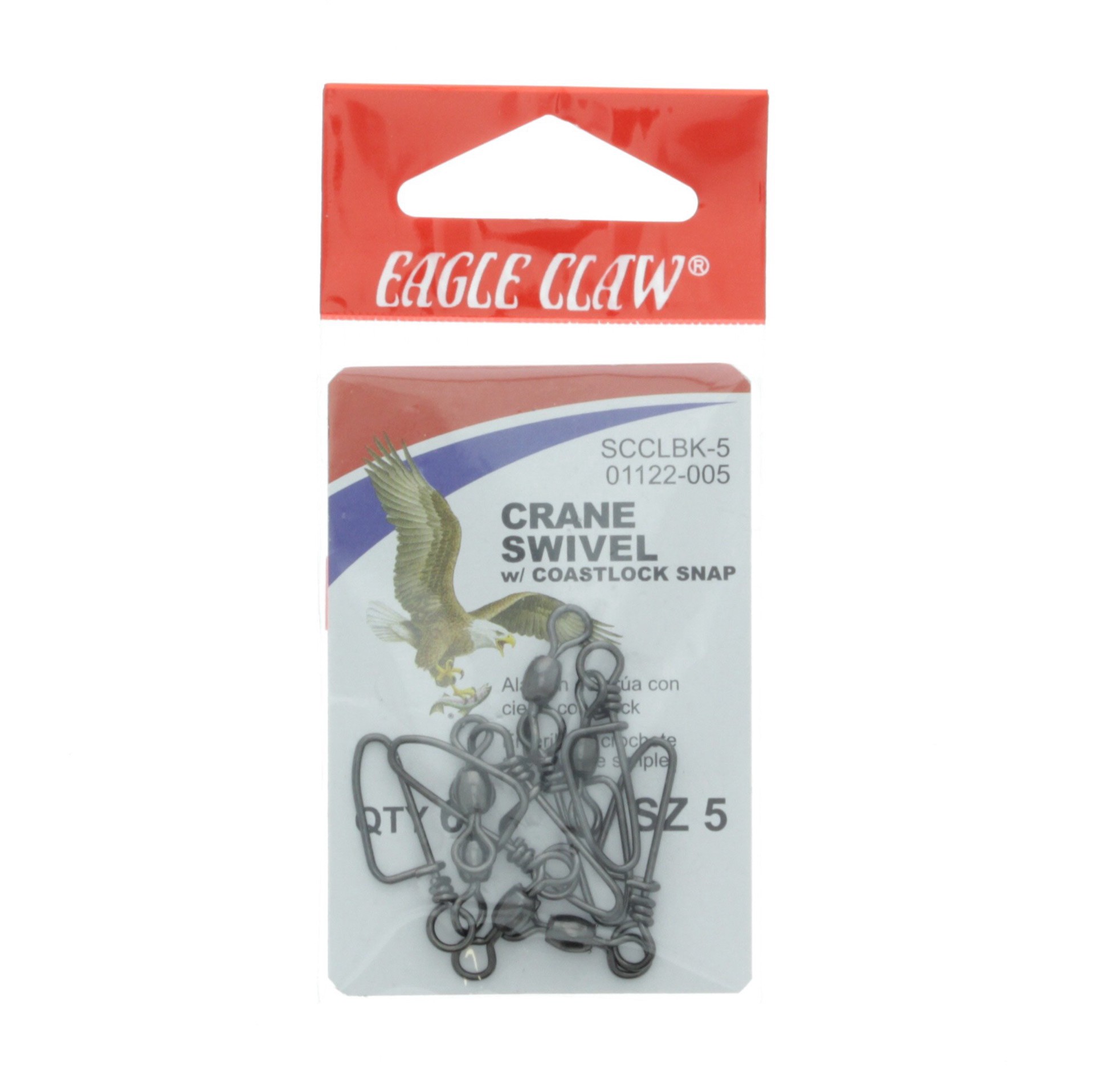 slide 1 of 1, Eagle Claw Crane Swivel with Coastlock Snap, 6 ct