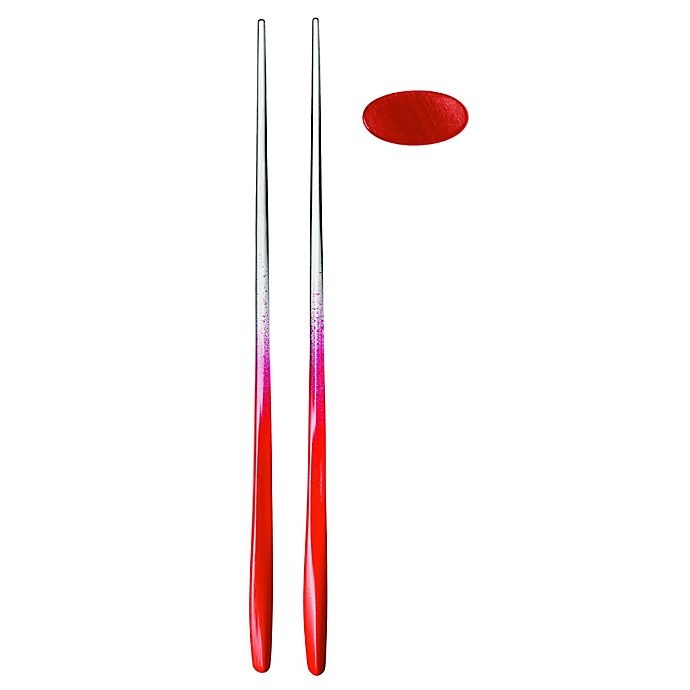 slide 1 of 2, Fratelli Guzzini Chopsticks and Rests - Red, 2 ct