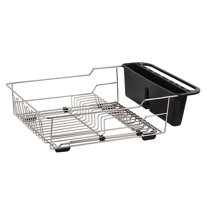 slide 3 of 4, ORG Large Dish Rack - Satin Nickel, 1 ct