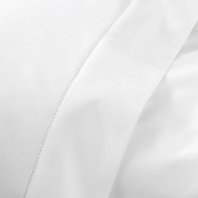 slide 6 of 6, Wamsutta 525-Thread-Count PimaCott Wrinkle Resistant Stripe Twin XL Fitted Sheet - White, 1 ct