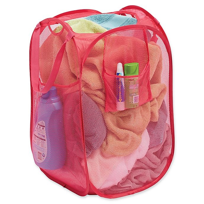 slide 2 of 2, SALT Pop-Up Mesh Laundry Hamper - Azalea, 1 ct